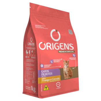 Ração Origens Premium Especial Gatos Filhotes Sabor Frango e Cereais