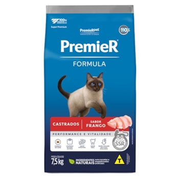 Ração Premier Formula para Gatos Adultos Castrados Sabor Frango