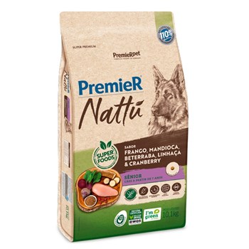 Ração Premier Nattu para Cães Sênior Sabor Mandioca 10,1kg