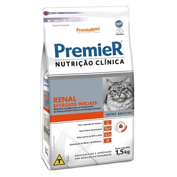 Ração Premier Nutrição Clínica Renal Estágios Iniciais para Gatos 1,5 kg
