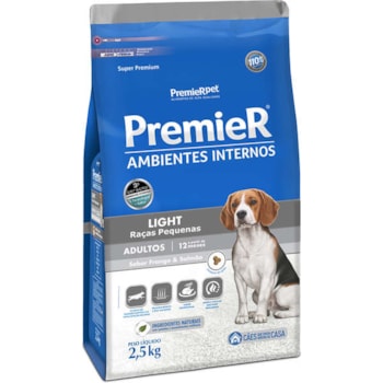 Ração Premier Pet Ambientes Internos Light Cães Adultos