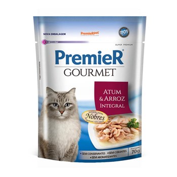 Ração Premier Pet Gourmet Sachê Atum para Gatos Adultos