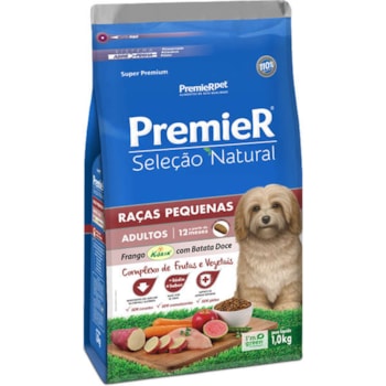 Ração Premier Seleção Natural Cães Adultos Raças Pequenas Frango Korin com Batata Doce