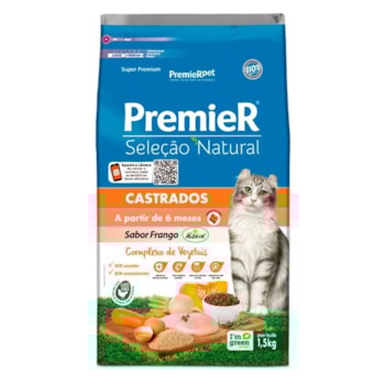 Ração Premier Seleção Natural Frango para Gatos Castrados Ração Premier Seleção Natural Frango para Gatos Castrados