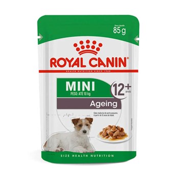 Ração Royal Canin Mini Ageing 12+ Sachê para Cães Idosos de Raças Pequenas com 12 Anos ou mais