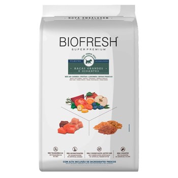 Ração Seca Biofresh Mix de Carne, Frutas, Legumes e Ervas Frescas Cães Filhotes de Raças Grandes e Gigante