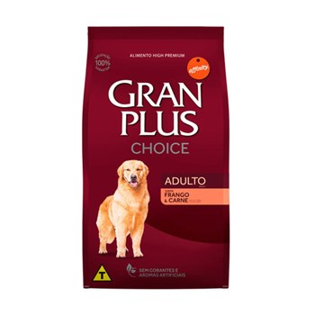 Ração Seca GranPlus Choice Frango e Carne para Cães Adultos