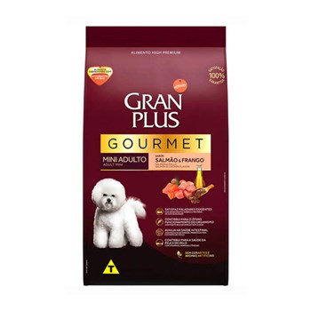 Ração Seca GranPlus Gourmet Salmão e Frango para Cães Adultos Raças Mini e Pequenas