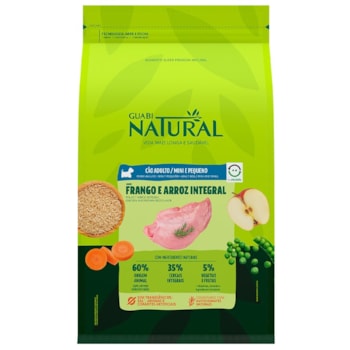 Ração Seca Guabi Natural Frango e Arroz Integral para Cães Adultos Raças Mini e Pequena