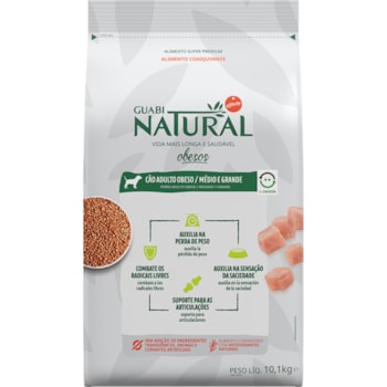 Ração Seca Guabi Natural para Cães Obesos 10,1kg