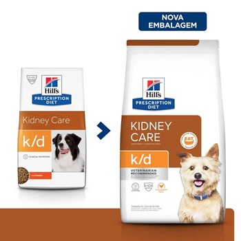 Ração Seca Hill's Prescription Diet K/D Cuidado Renal para Cães Adultos com Doença Renal