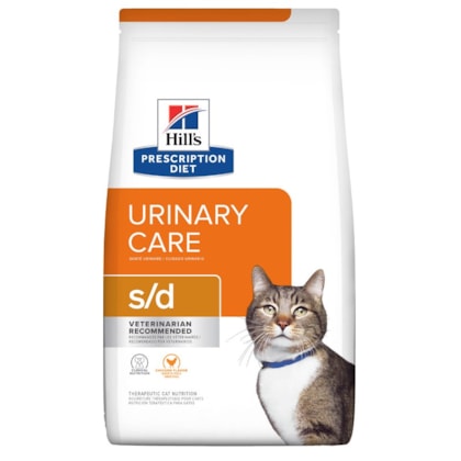 Ração Seca Hill's Prescription Diet S/D Cuidado Urinário para Gatos Adultos com Doenças Urinárias 1,81kg