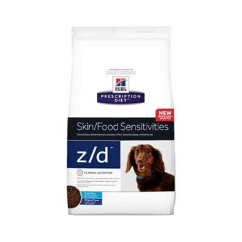 Ração Seca Hill's Prescription Diet Z/D Pedaços Pequenos para Alergias Alimentares e da Pele para Cães Adultos com Alergias e Problemas de Pele 3,17kg