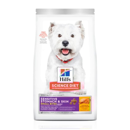 Ração Seca Hill's Science Diet Canino Adulto Pele Sensível Pedaços Pequenos Cães Adultos