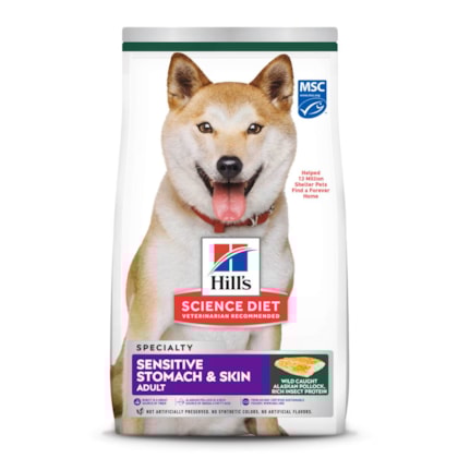 Ração Seca Hill's Science Diet Pele Sensível Proteína Sustentável Para Cães Adultos Pedaços Pequenos 1,58kg