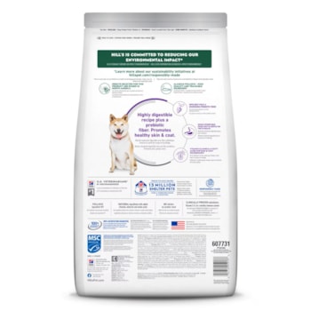 Ração Seca Hill's Science Diet Pele Sensível Proteína Sustentável Para Cães Adultos Pedaços Pequenos 1,58kg