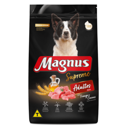 Ração Seca Magnus Premium Especial Supreme Cães Adultos Sabor Frango e Cereais 1kg