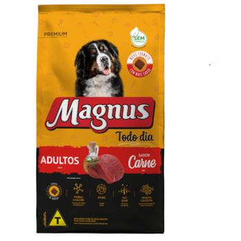 Ração Seca Magnus Premium Todo Dia Cães Adultos Sabor Carne 15kg