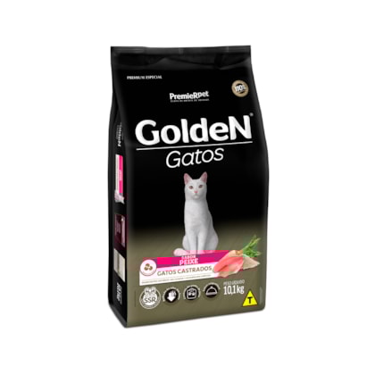 Ração Seca Premier Pet Golden Gato Castrado Peixe