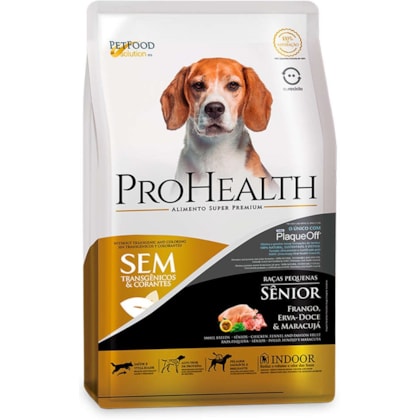 Ração Seca ProHealth para Cães Sênior de Porte Pequeno Sabor Frango Erva-Doce e Maracujá