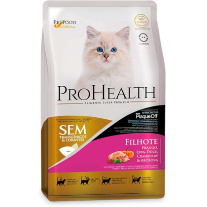 Ração Seca ProHealth para Gatos Filhotes Sabor Frango Erva-Doce Cranberry e Abóbora