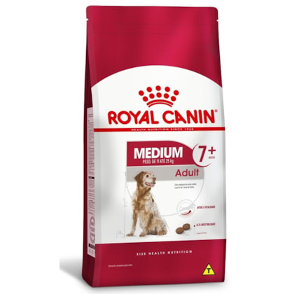 Ração Seca Royal Canin Medium Adult 7+ para Cães Adultos de Porte Médio com 7 Anos ou mais