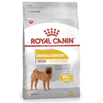 Ração Seca Royal Canin Medium Dermacomfort para Cães Adultos ou Idosos de Porte Médio