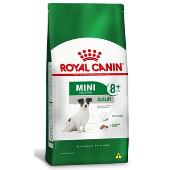 Ração Seca Royal Canin Mini Adult 8+ para Cães Adultos de Porte Pequeno com 8 Anos ou mais