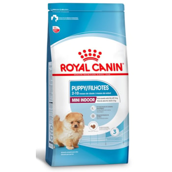 Ração Seca Royal Canin Mini Indoor Puppy para Cães Filhotes de Porte Pequeno