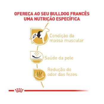 Ração Seca Royal Canin para Cães Adultos da Raça Bulldog Francês Ração Seca Royal Canin para Cães Adultos da Raça Bulldog Francês