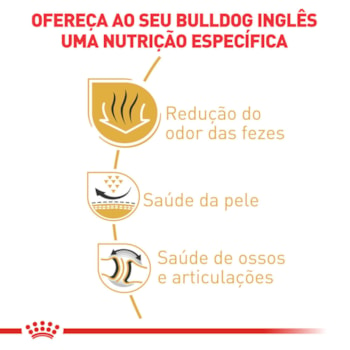 Ração Seca Royal Canin para Cães Adultos da Raça Bulldog Inglês