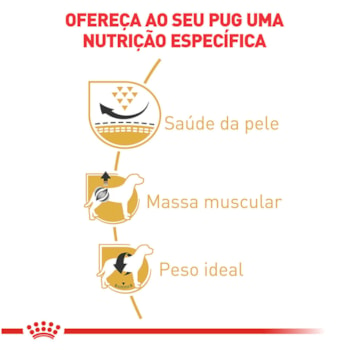 Ração Seca Royal Canin para Cães Adultos da Raça Pug