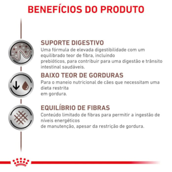 Ração Seca Royal Canin Veterinary Diet Gastrointestinal Low Fat para Cães Adultos