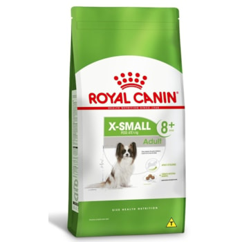 Ração Seca Royal Canin X-Small Adult 8+ para Cães Adultos e Idosos de Porte Miniatura com 8 Anos ou mais