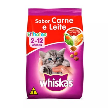 Ração Seca Whiskas Carne e Leite para Gatos Filhotes 10,1kg