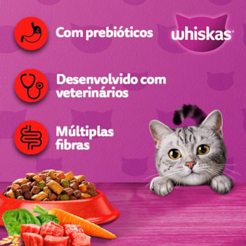 Ração Seca Whiskas Carne para Gatos Adultos 10,1kg