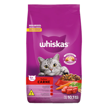 Ração Seca Whiskas Carne para Gatos Adultos 10,1kg