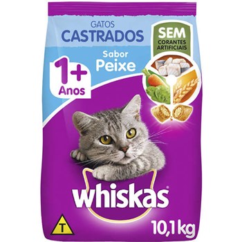 Ração Seca Whiskas Peixe para Gatos Castrados 10,1kg