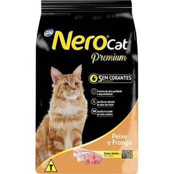 Ração Total Nero Cat Premium Sabor Peixe e Frango para Gatos Adultos 20kg