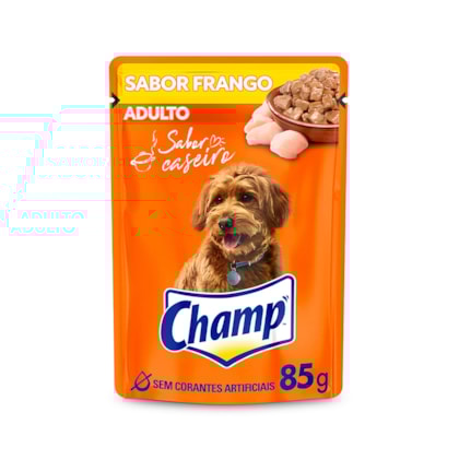 Ração Úmida Champ Sachê para Cães Adultos Sabor Frango 85g