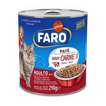 Ração Úmida Faro Lata Patê sabor Carne para Gatos