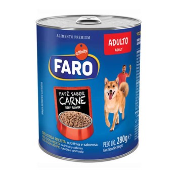 Ração Úmida Faro Lata sabor Carne para Cães Adultos
