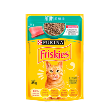 Ração Úmida Friskies Sachê Atum ao Molho