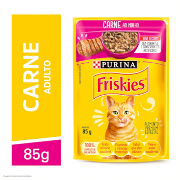 Ração Úmida Friskies Sachê Carne ao Molho para Gatos