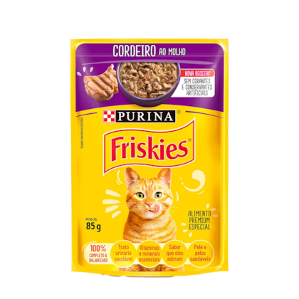 Ração Úmida Friskies Sachê Cordeiro ao Molho para Gatos