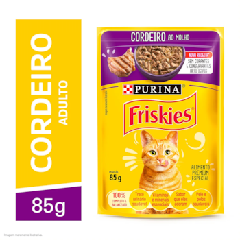 Ração Úmida Friskies Sachê Cordeiro ao Molho para Gatos