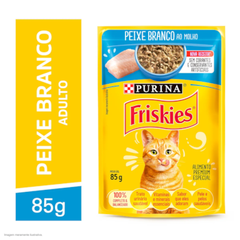 Ração Úmida Friskies Sachê Peixe Branco ao Molho