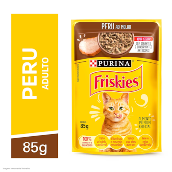 Ração Úmida Friskies Sachê Peru ao Molho