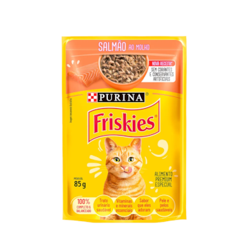 Ração Úmida Friskies Sachê Salmão ao Molho