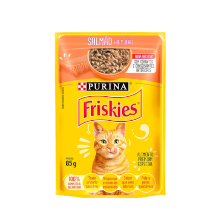 Ração Úmida Friskies Sachê Salmão ao Molho